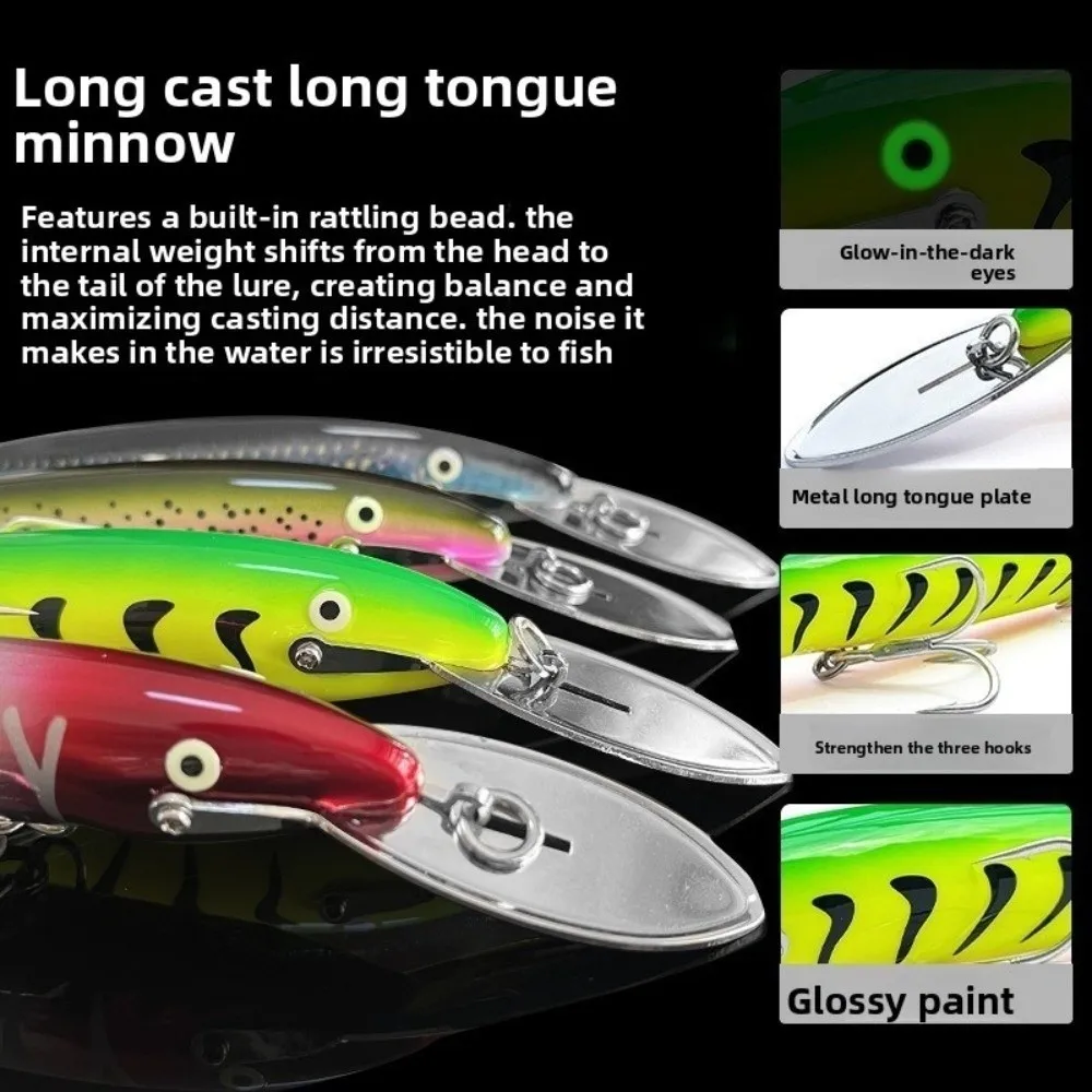 Wobbler Minnow para curricán marino, de buceo y gran acción