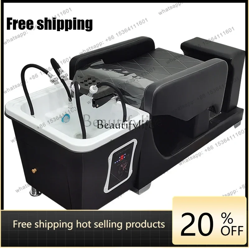 Best Sellers Half-lying Shampoo Bed Water Heater Water Circulation Fumigation Head Therapy Barber Shop Flush Bed