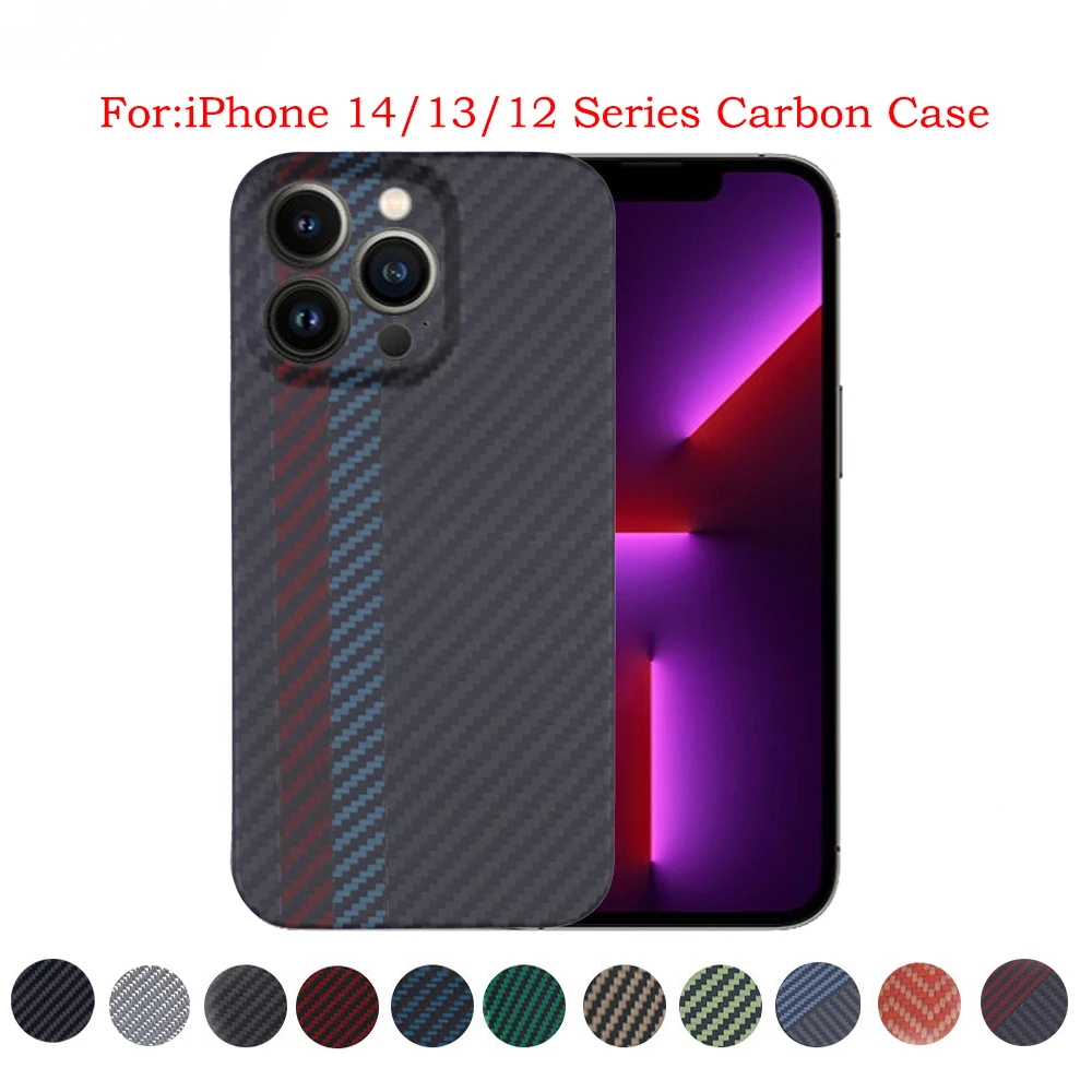 

Hot Genuine Aramid Fiber Carbon Fiber For IPhone 13 12 Pro Max Ultra Thin Business Phone For IPhone 13 12 Pro CASE Cover