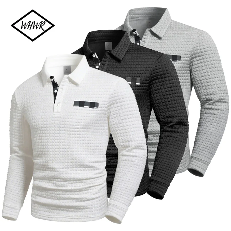 2025 New Spring and Autumn Europe Men Knitted Grid Texture Casual Large hoodie Jumper Small Plaid Jacquard Men clothing