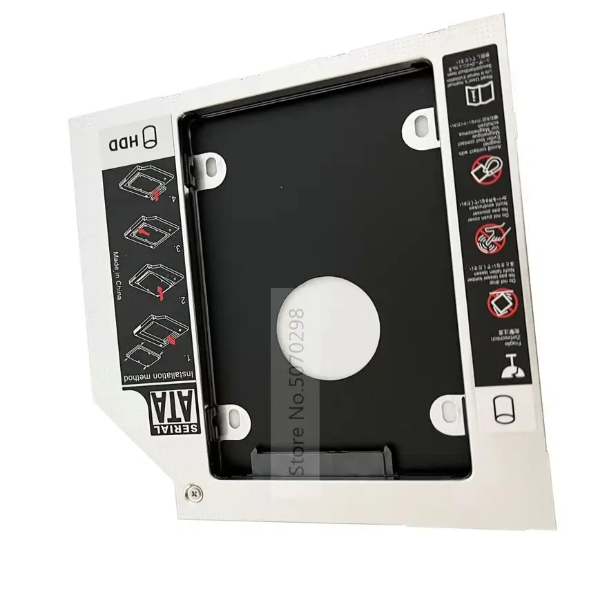 

9.5mm 2nd 2.5 SATA HDD SSD Hard Drive Optical Bay Caddy Frame for Dell Inspiron 14z-1518 15R-5521 14z N411Z 3421 3521