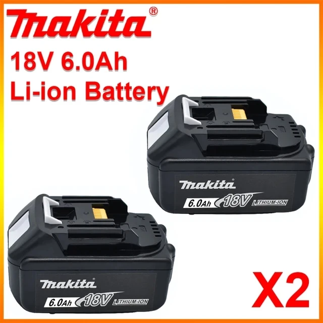 Original For Makita 18V 6000mAh 6.0Ah Rechargeable Power Tools Battery with LED Li-ion Replacement LXT BL1860B BL1860 BL1850