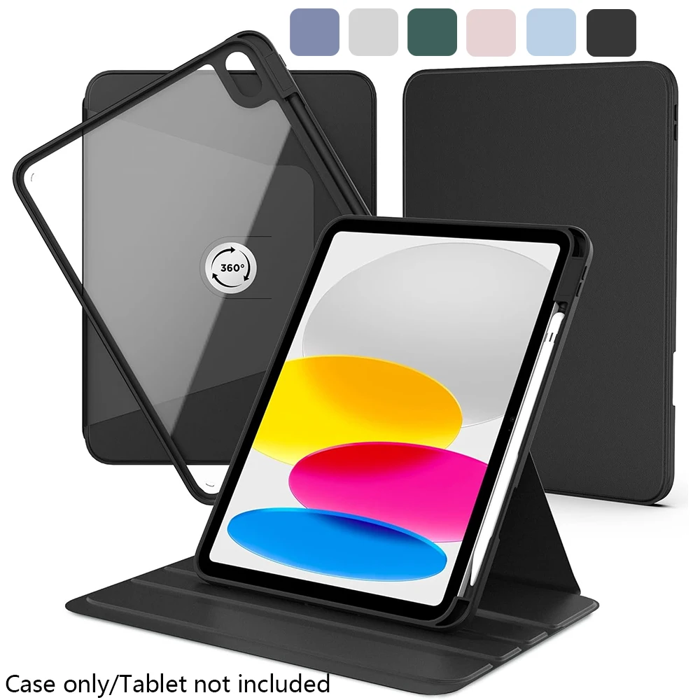 

360° Rotation Tablet Case for 2026 Air 11 13 Pro 11 13 Air 4 5 10.9 iPad 7/8/9th 10.2 12th 11th 10th Pro 11 Pro 12.9 Mini7 Cover