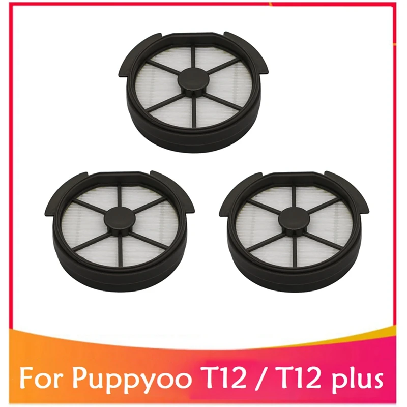 

3PCS Replacement Parts for Puppyoo T12 / T12 PLUS Handheld Vacuum Cleaner Front Filter Accessories