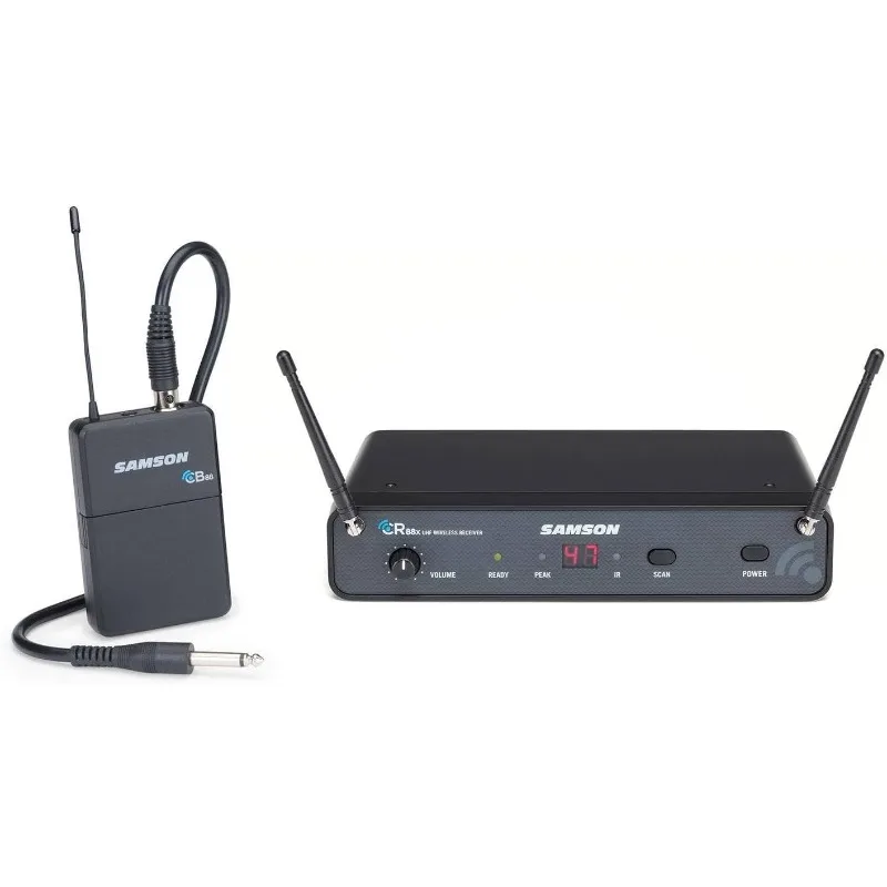 

Samson Technologies Concert 88x Guitar Wireless System (D Band) (SWC88XBGT-D), Black