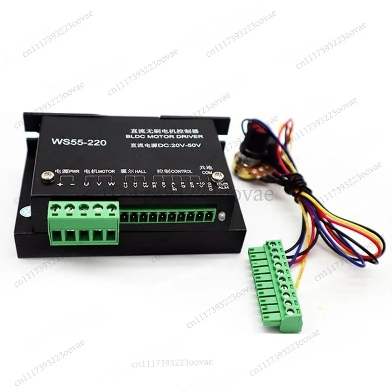Df 48V 500W Brushless DC Spindle Motor ER11 Built-in Sensor Driver with 55mm Clamp Bracket CNC Router Parameter Version