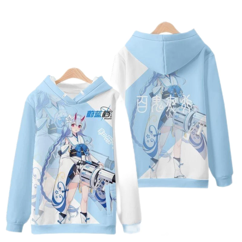 Blue Archive Yuuka Hoodies Role Playing Game Anime Sweatshirt 3D Print Men Women Long Sleeve Tracksuit Pullover Y2k Man Clothing