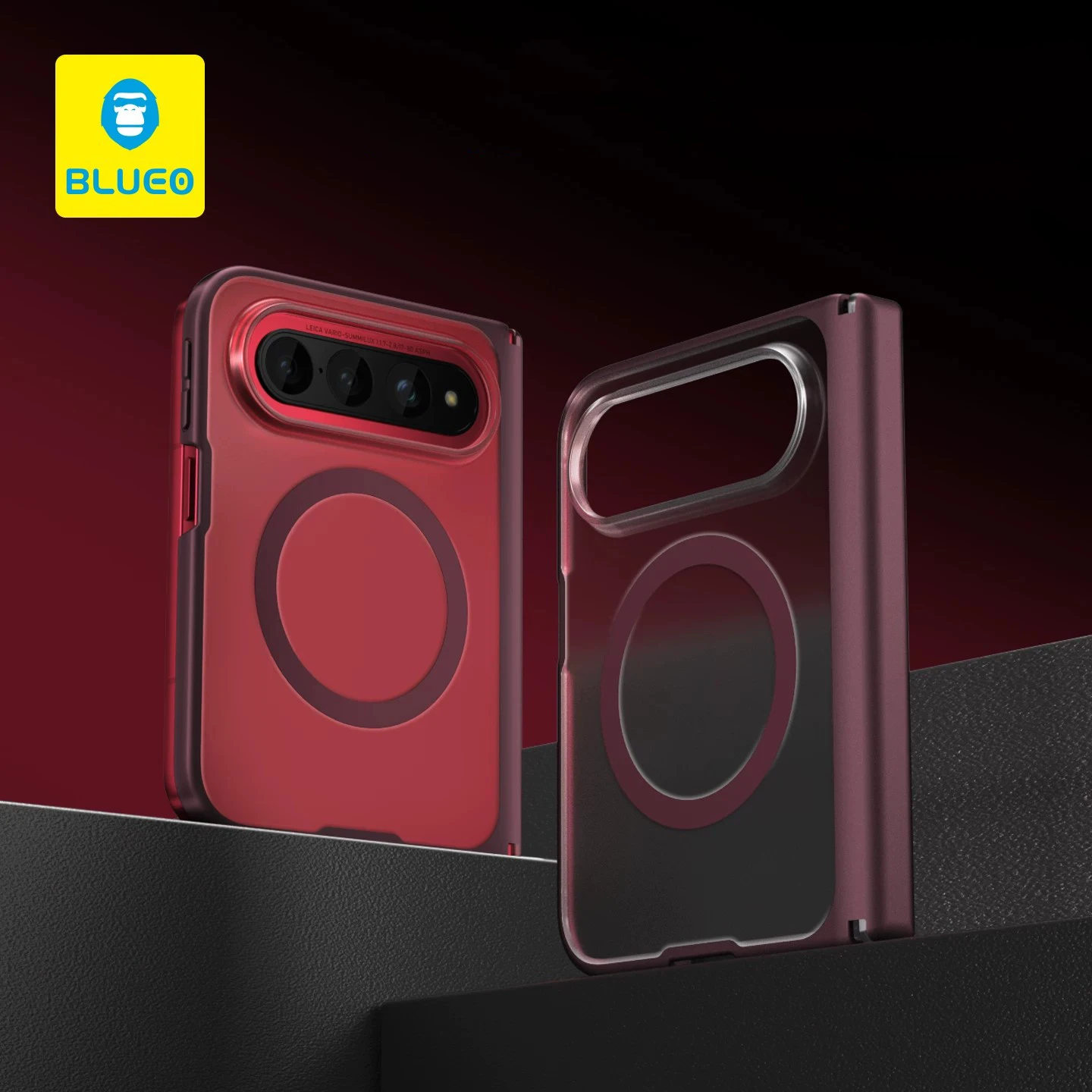 Original Blueo For Xiaomi 18 Fold Case,TPU Transparent Matte ONLY Back Cover ,with Hinge Protection And MagSafe