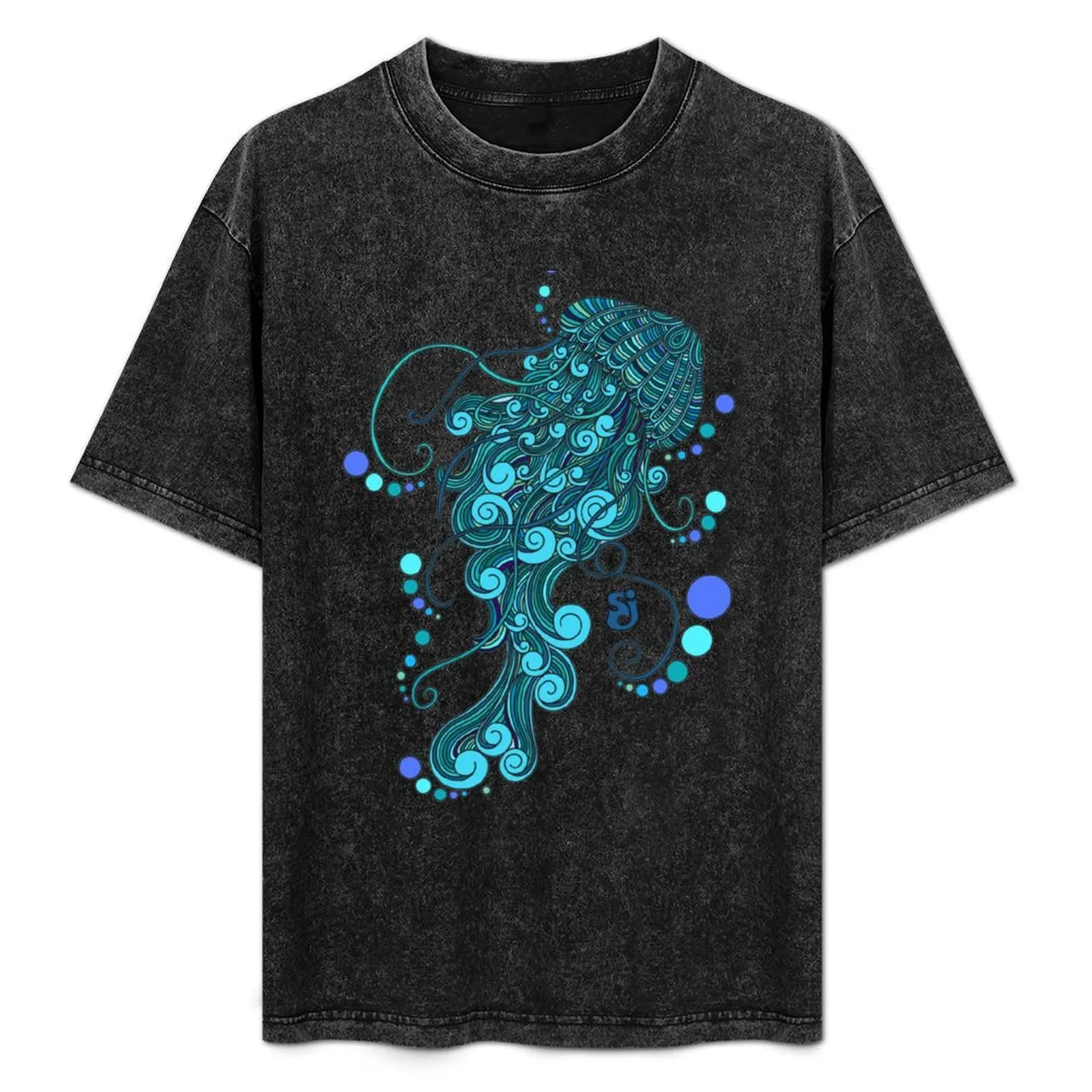 

String Cheese Incident Jelly Fish T-Shirt Big Size Short Sleeve Casual Top