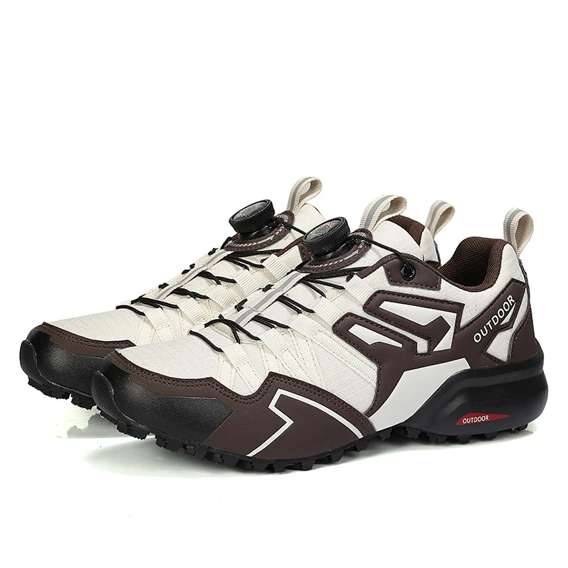 Fashionable hiking shoes and cycling shoes - durable, non-slip rubber soles, shock absorption, breathable fabric uppers, with a