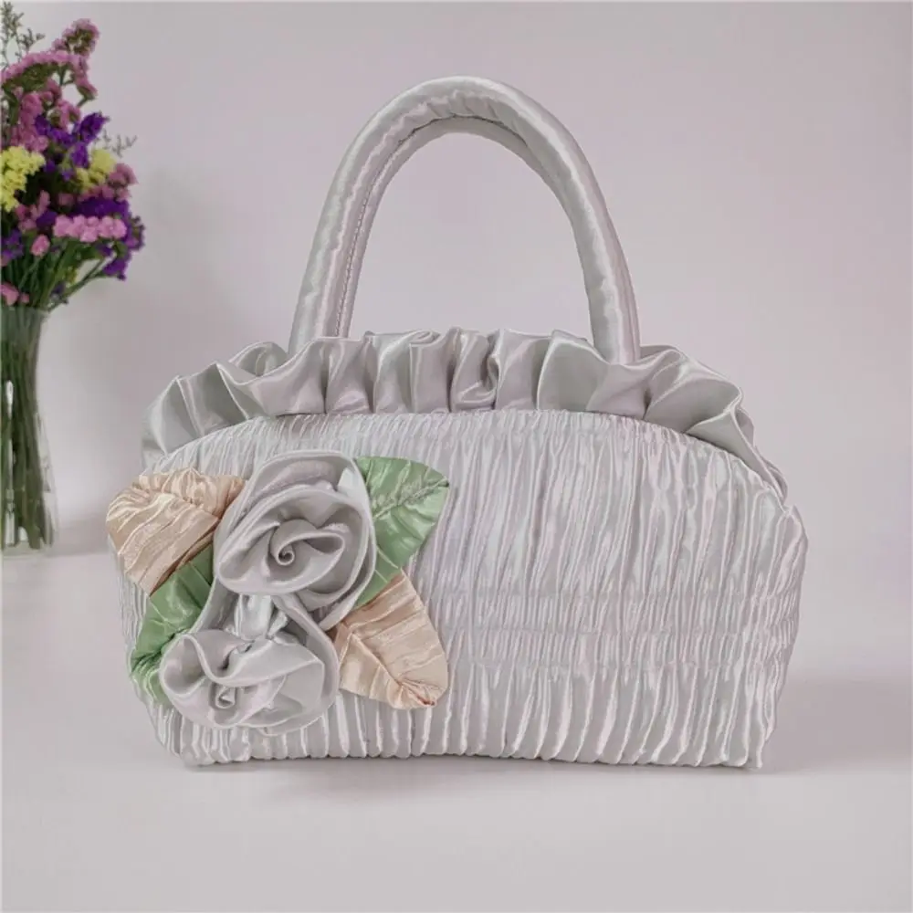 Handmade Flower Silk Purses New Ethnic Style Fashion Ladies Bag Change Bag Handbags Sweet Purs Handbag