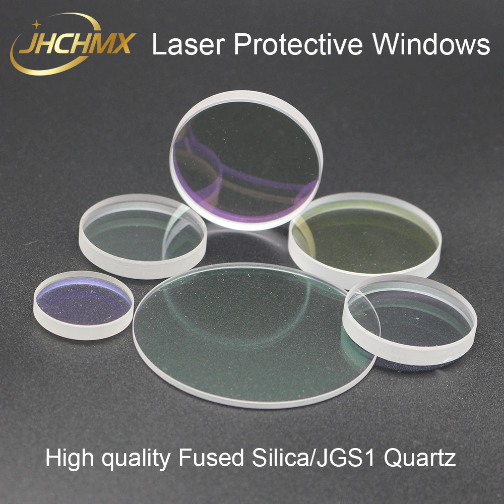 JHCHMX Laser Protective Windows 18*2 20*4 22.35*4 27.9*4.1 30*5 36*5 37*7 1064nm Quartz  Fused Silica For Laser Cutting Welding