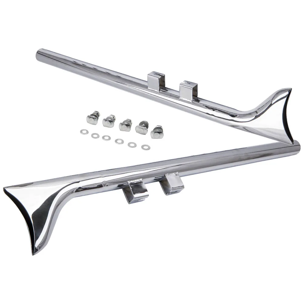 Fishtail Slip-on Doppel-Auspuffrohre Schalldämpfer für Harley Touring 1995-2016 1 7/8 Zoll – Detail 6