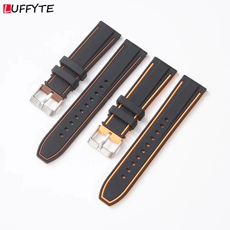 Quick Release Watchband 20mm 22mm 24mm Silicone Soft Leisure Watch Straps Bracelet Men Women Replace Strap Watches Accessories image 3