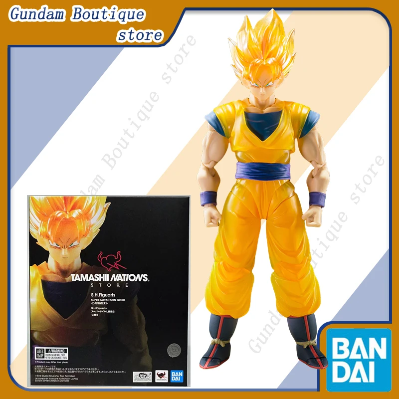 Bandai Genuine TNS SHF Dragon Ball Super Saiyan SON GOKU -Z-FIGHTERS- Anime Action Figure Collectible Model Toys Gift Children