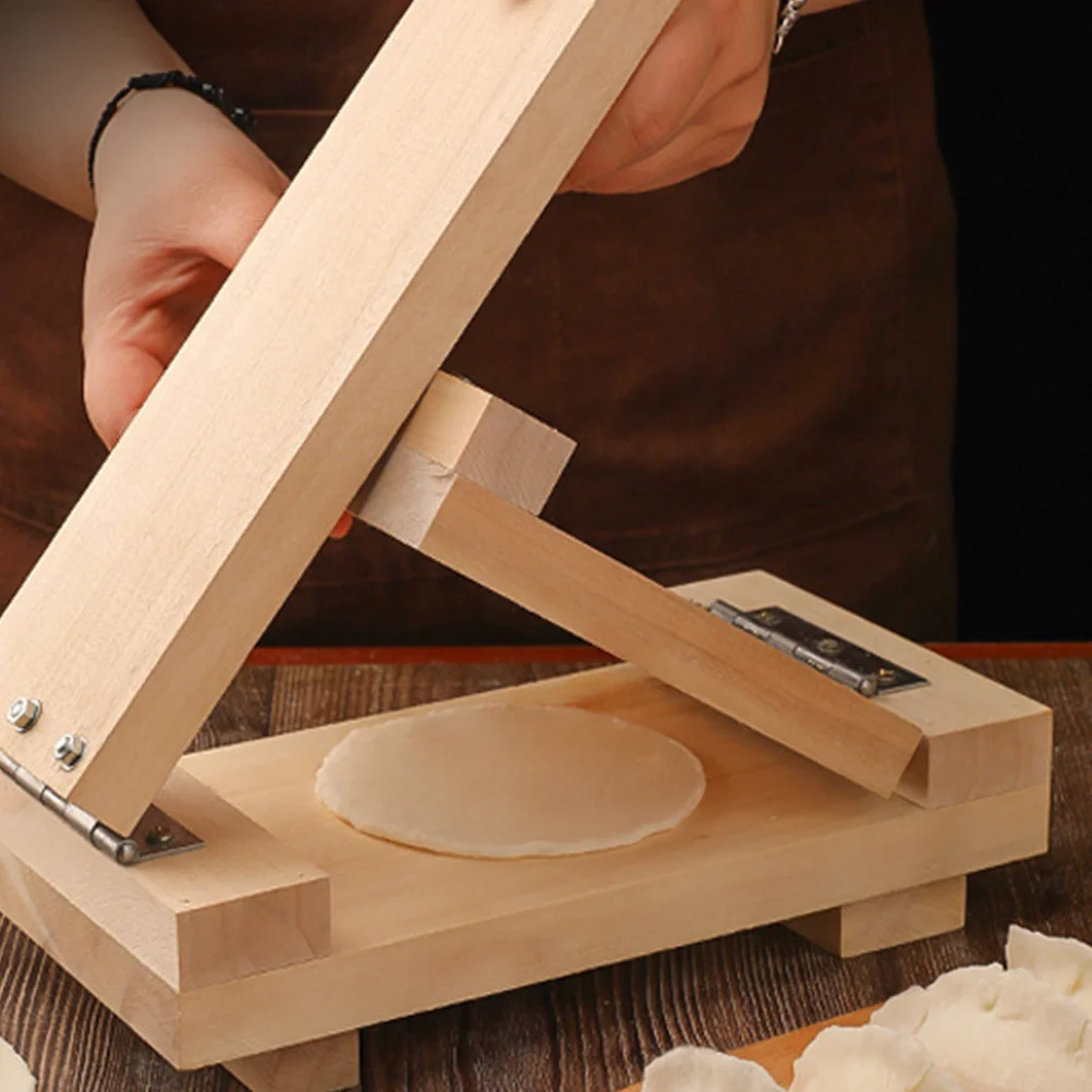 

1 шт. деревянный пресс для теста пищевой безопасный нетоксичный кухонный гаджет для пельменей обертка для изготовления печенья удобный инструмент для прессования