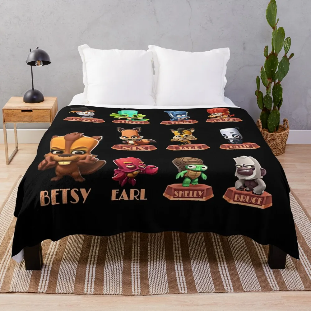 Mens My Favorite Zooba Battle Arena Royale Characters N 01 Zoo Gifts For Fan Throw Blanket Vintage Luxury Designer Blankets