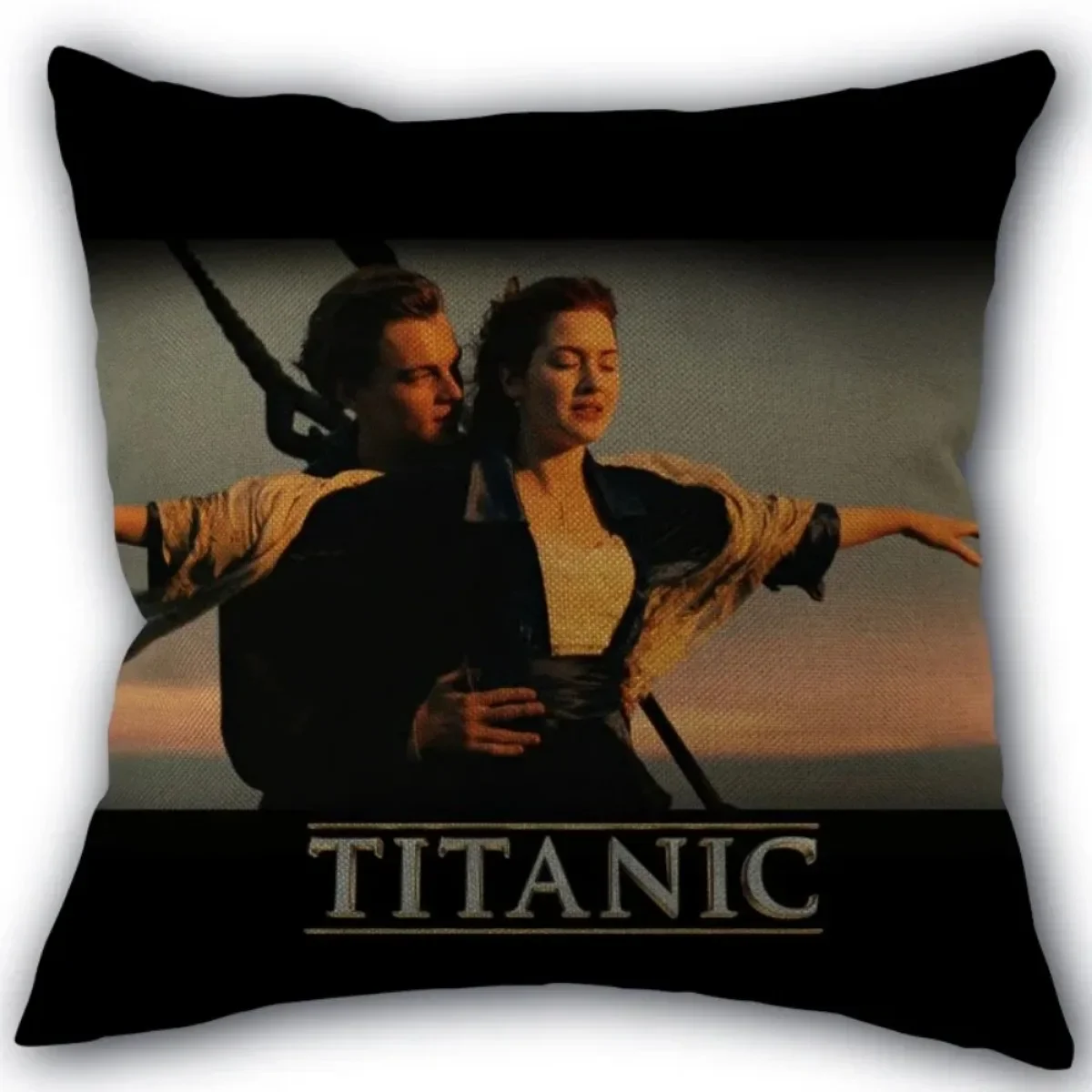 New Custom Titanic TV Pillowcase Cotton Fabric Square Zipper Pillowcase 45X45cm Wedding Decorative Pillow cover