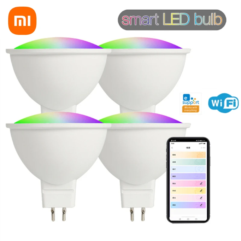 Xiaomi LED Tuya WiFi inteligentna żarówka inteligentna lampka Alexa reflektor 5W aplikacja sterowanie pracą z funkcją ściemniania Google Home