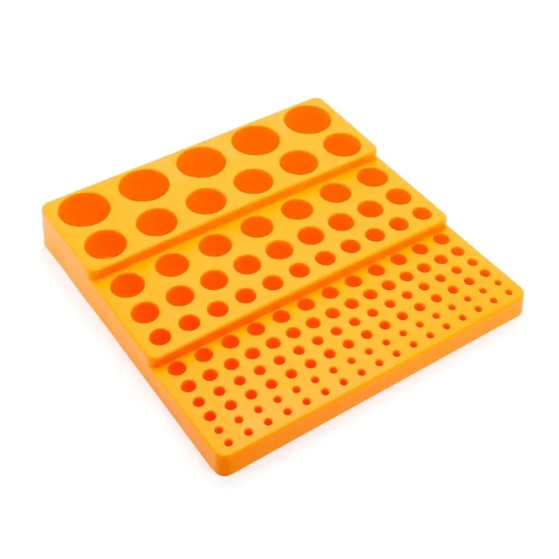 Milling Bit Storage Tray with 131 Holes,Plastic Drill Bit Endmill Storage Box for 4-32mm Milling Cutter Tool