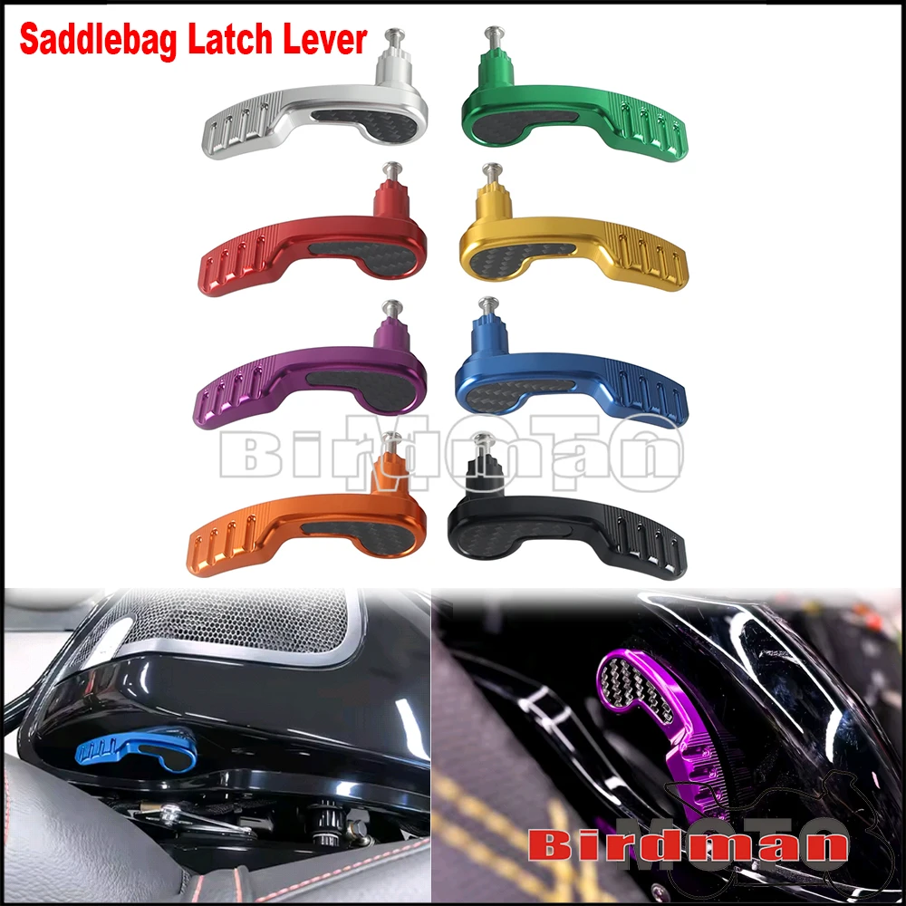 

For Harley Touring Street Ultra Limited Tri Road Glide 14-23 Road King Special 17-24 CNC T6061 Aluminum Saddle bag Latchs lifter