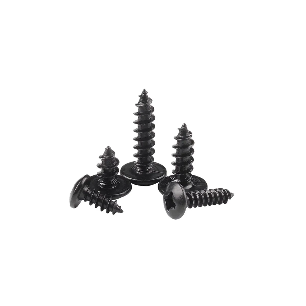 Iron Black Cross Large Flat Head/Mushroom Round Head Pointed Tail Wood Screw Umbrella Head Self Tapping Screw