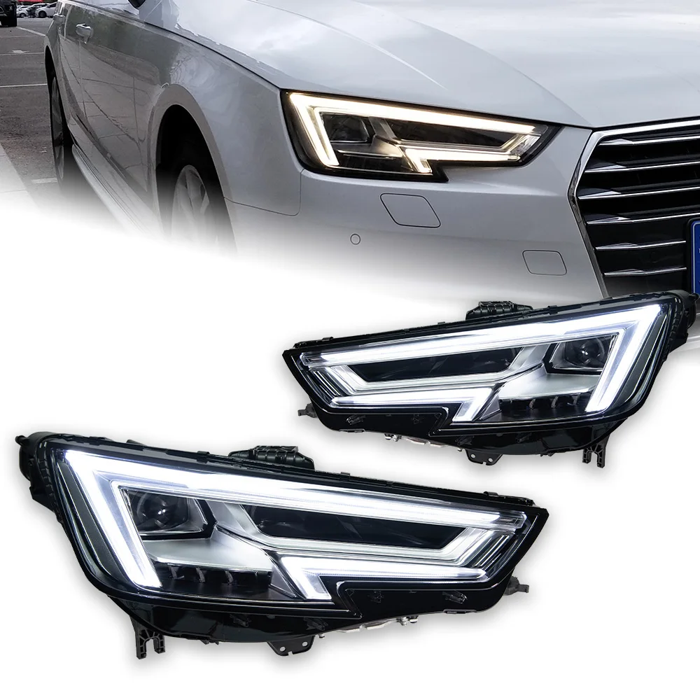 AKD Car Styling for  Audi A4 B9 Headlights 2017-2020 A4L LED Headlight Projector Lens DRL Head Lamp Automotive Accessories