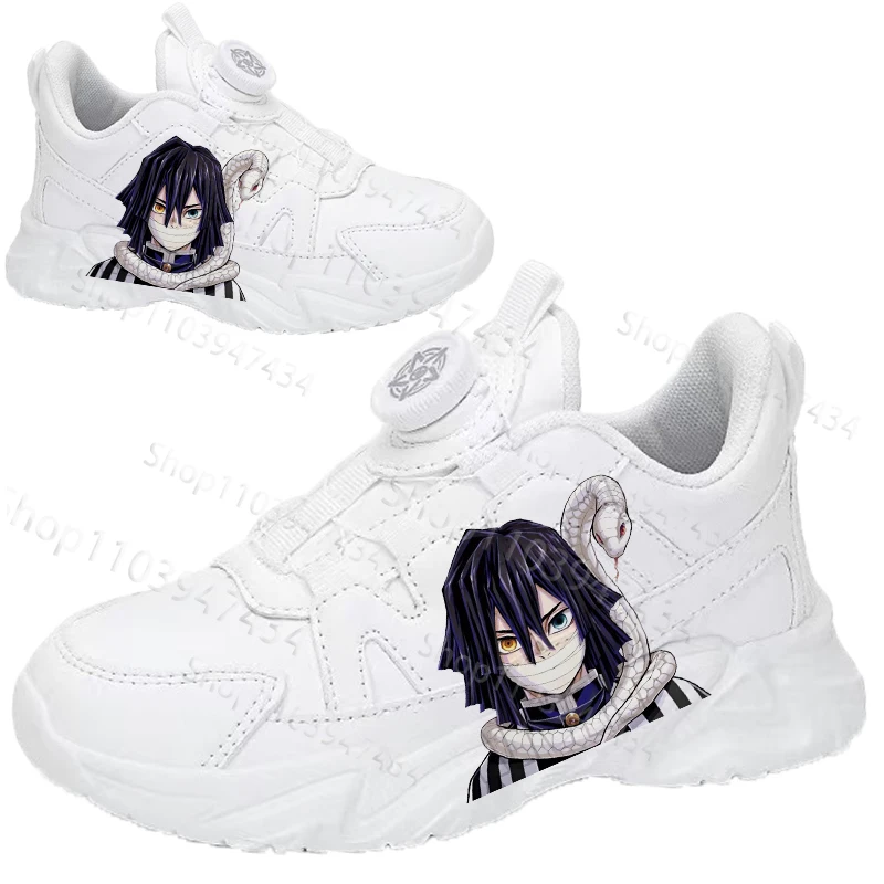 

Iguro Obanai new model Pattern Printed High Quality Youth student Sports White shoes boys girls Simple Fashion Shoes Gift