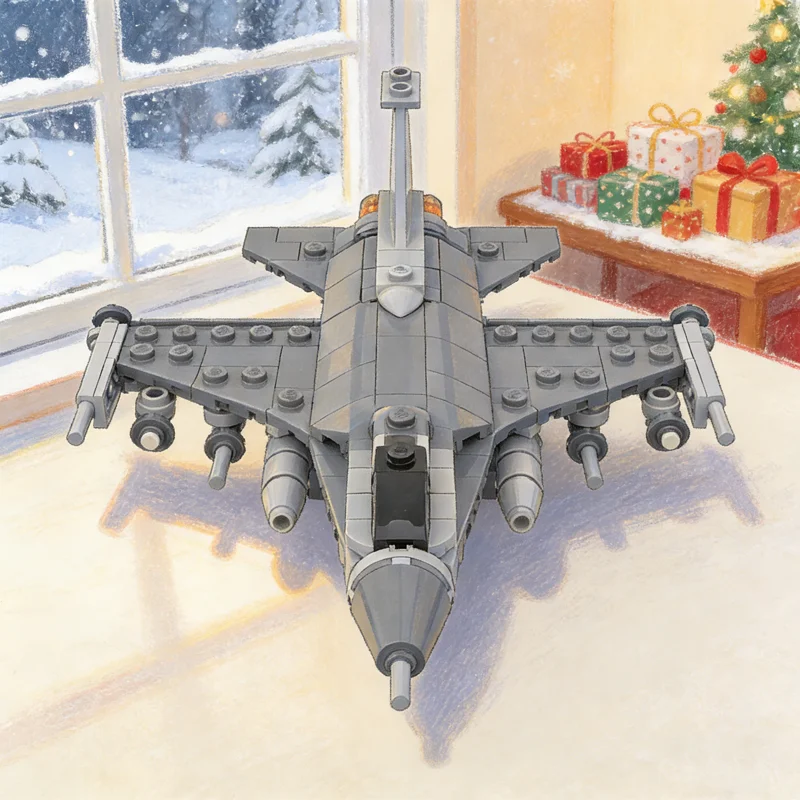 

157pcs MOC Creator Mini F Fighter Jet Micro Scaled Model Building Blocks Architecture Festival Gifts Education Toys Brick