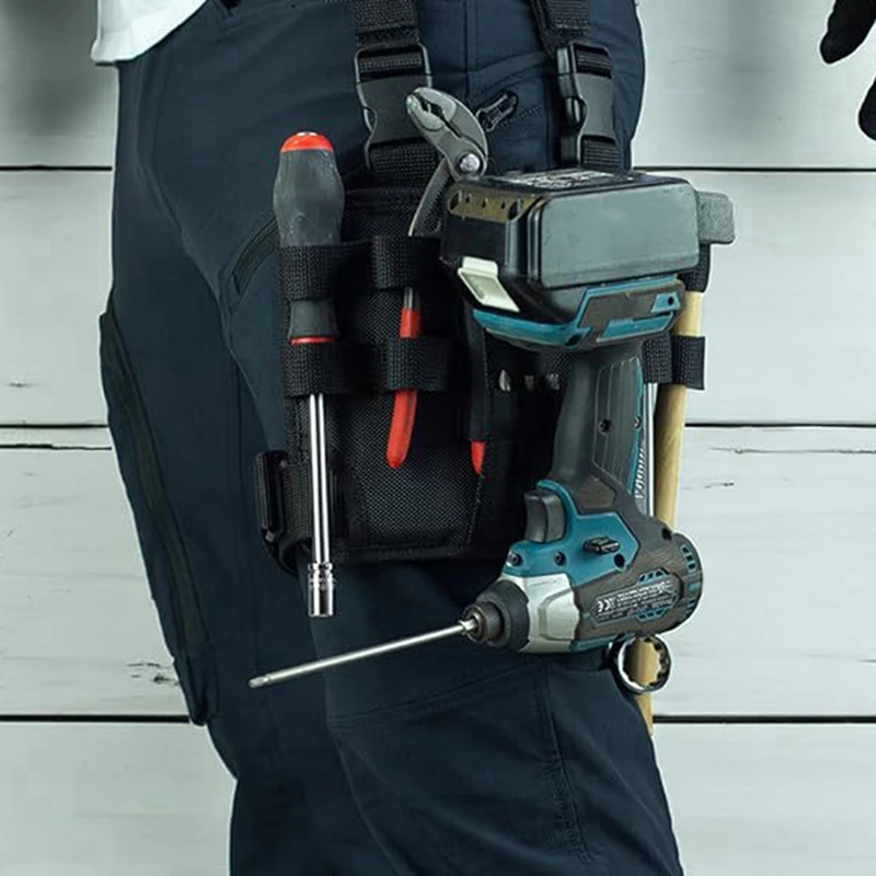 Bolsa de almacenamiento de herramientas multifuncional, Kit de herramientas de electricista, cinturón, llave de taladro, destornillador, bolsas de herramientas de Hardware