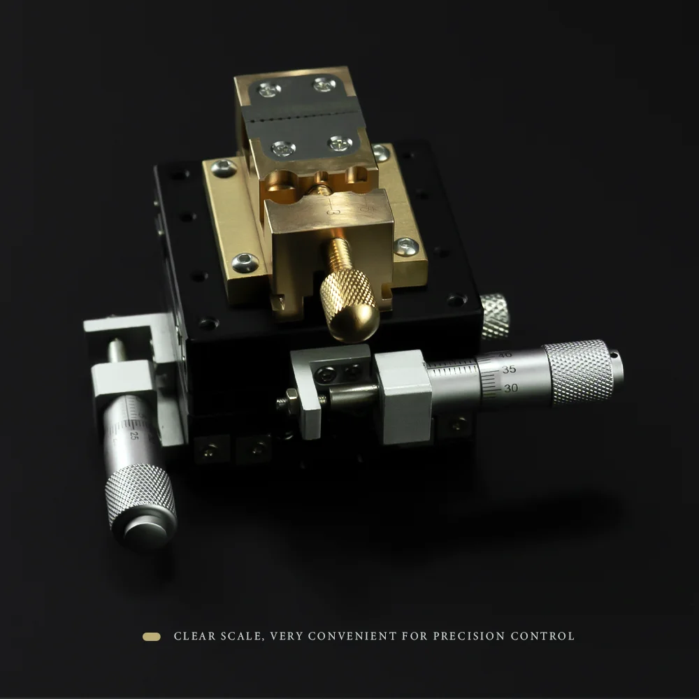 XY Axis Linear Stage Fine-tuning Frame, Precision Measurement Manual Displacement stage, Minimum scale: 0.01mm  Accuracy: 0.01