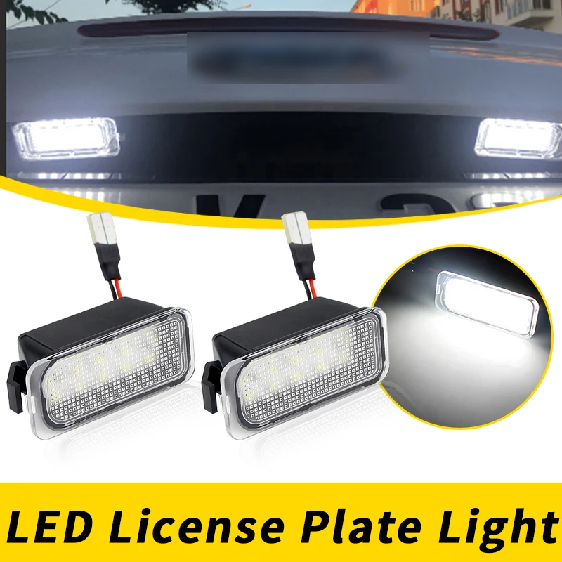 2X Canbus LED License Number Plate Light For Ford Tourneo Transit Connect Courier Custom Jaguar XJ XF 2008-2015 Car Accessories