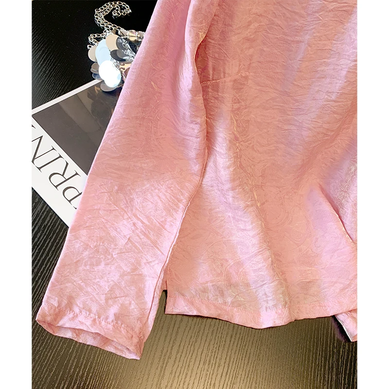 Chic Casual Women's irt Base Layer Top Outerwear Autumn 2025 Slimming Versatile Anti-Aging Polyester Blend Long Sve