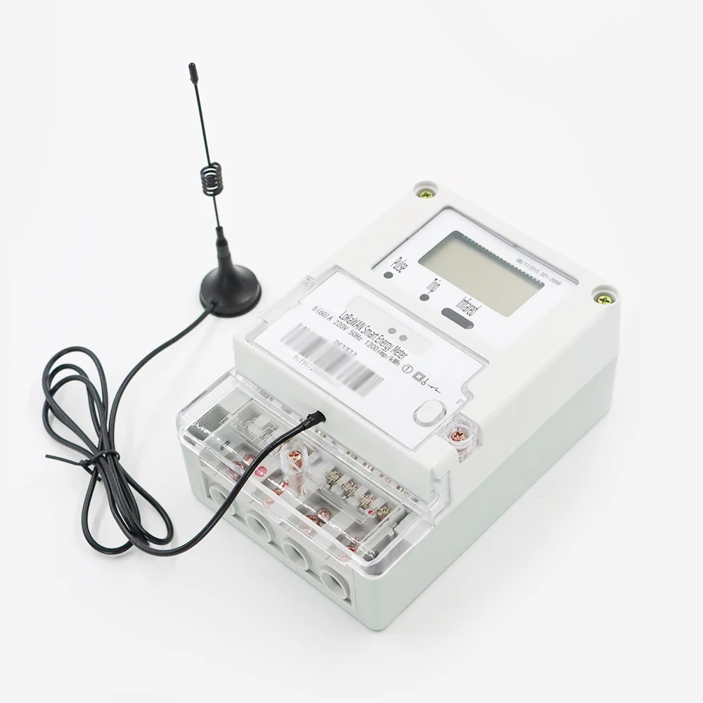 Smart Electric Meter LoRaWAN/NBIOT/GPRS/RS485 Wireless Single Phase Electricity Meter for IoT Energy Solution
