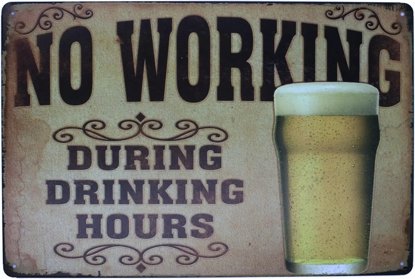 Металлический жестяной знак ARTCLUB, Ретро Антикварный пивной налет, не работает во время питья