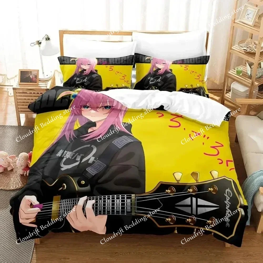 

Anime Hitori Gotoh Bocchi The Rock Bedding Set Pillowcase Comforter King Queen Size Boys Adult Duvet Cover Bed Set