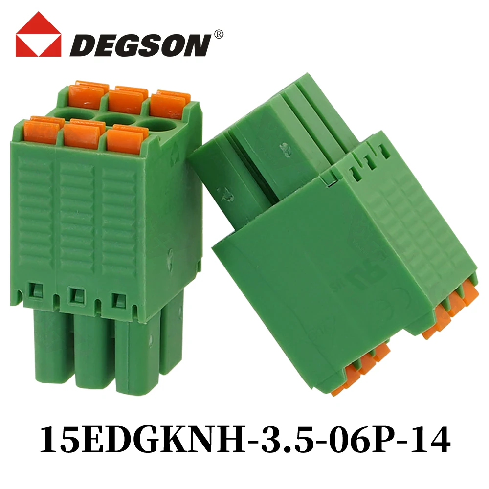 

10Pcs DEGSON 15EDGKNH-3.5-04P-13-14-00ZH Pluggable Type PCB Terminal Block Connector KF2EDGKS 2P~12P DFMC1.5/2/3-ST-3.5 Phoenix