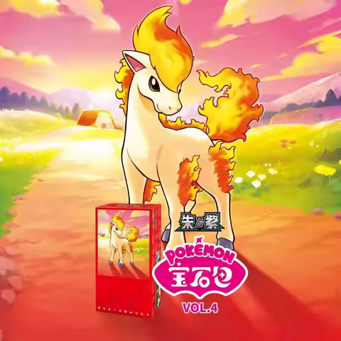 In Stock Original Pokemon Card Zhu&amp;Purple Gem Bag Vol.4 Ponyta Trading Ptcg Simplified Chinese Booster Pack Collection Box Gifts