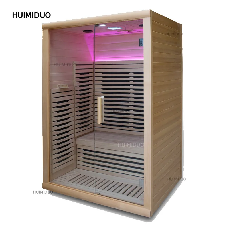 Korean Far-infrared Sauna, Steam Room for Household Use, Double Steam Room, Hemlock Wood Sweat Room for Household Use