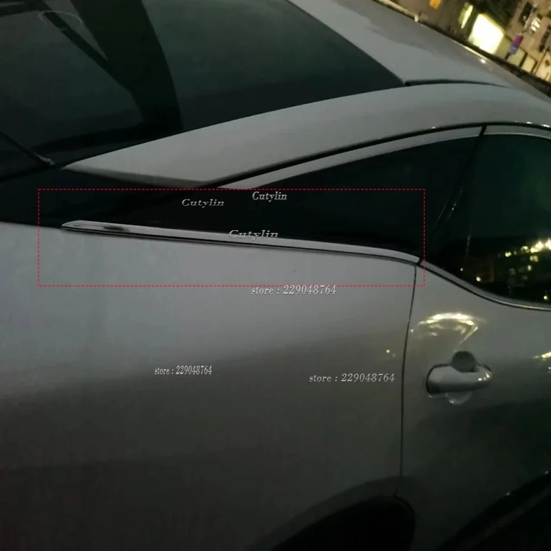 For Toyota Crown Crossover Sport Cross 2023 2024 Steel Rear Window Moudling Cover Trim window decoration strip sticker frame