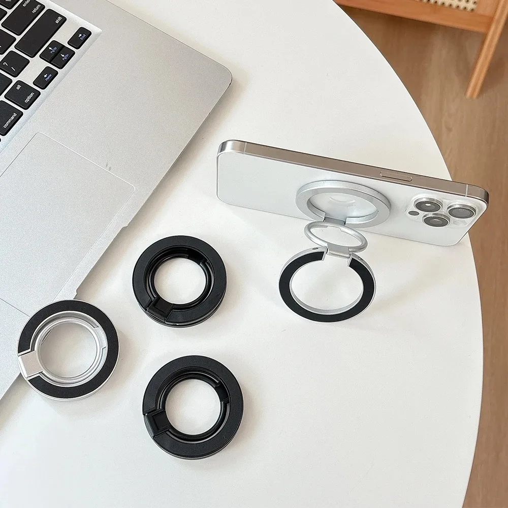 حامل هاتف مغناطيسي مزدوج، 360 درجة °   قابلة للطي لسطح المكتب المحمول MagSafe Mount واستخدام السيارة لهاتف iPhone 12/13/14/15/16