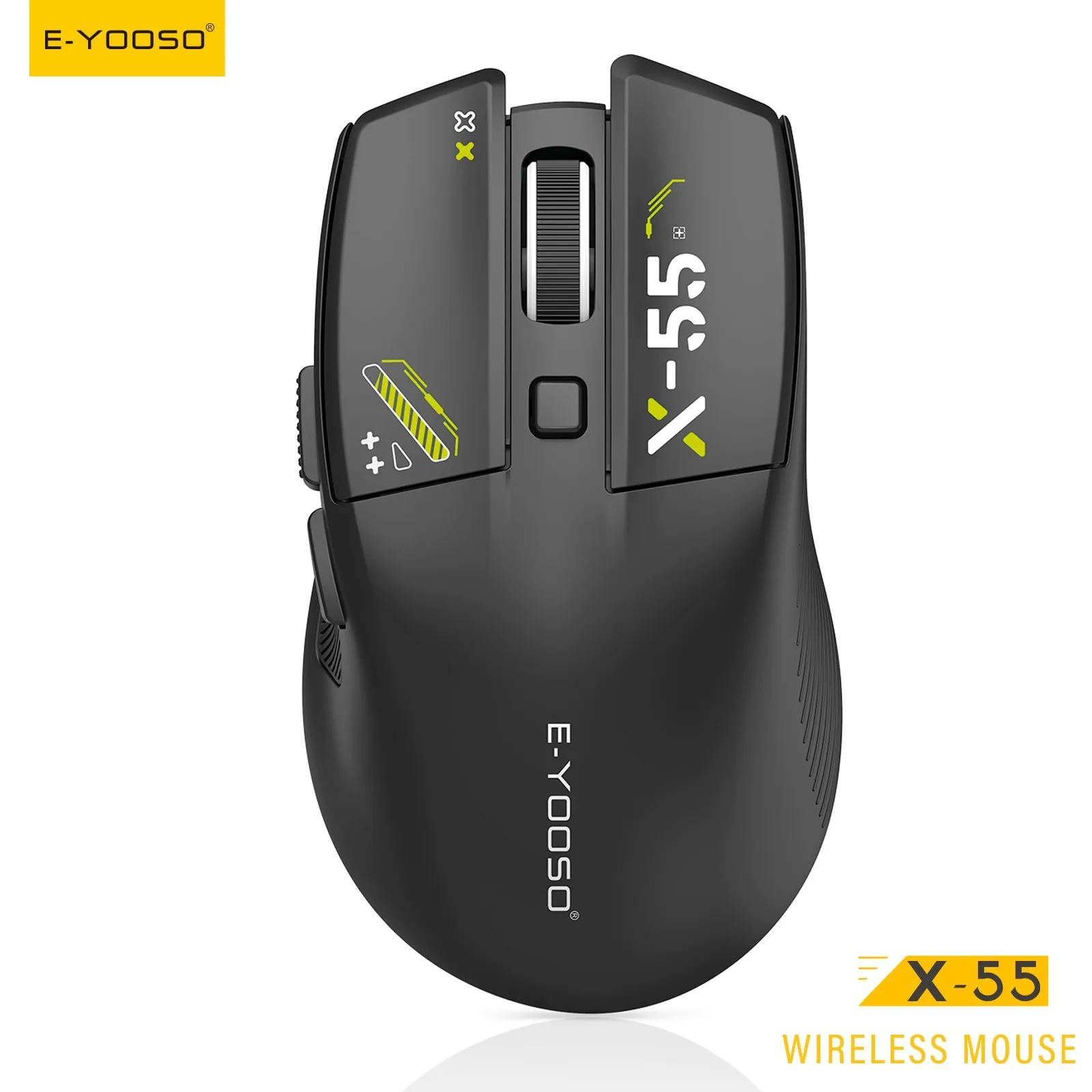 E‑YOOOSO X‑55 2.4G Wireless Silent Mouse 4000DPI Ergonomic 65g Lightweight Mice for Office Gaming Laptop PC