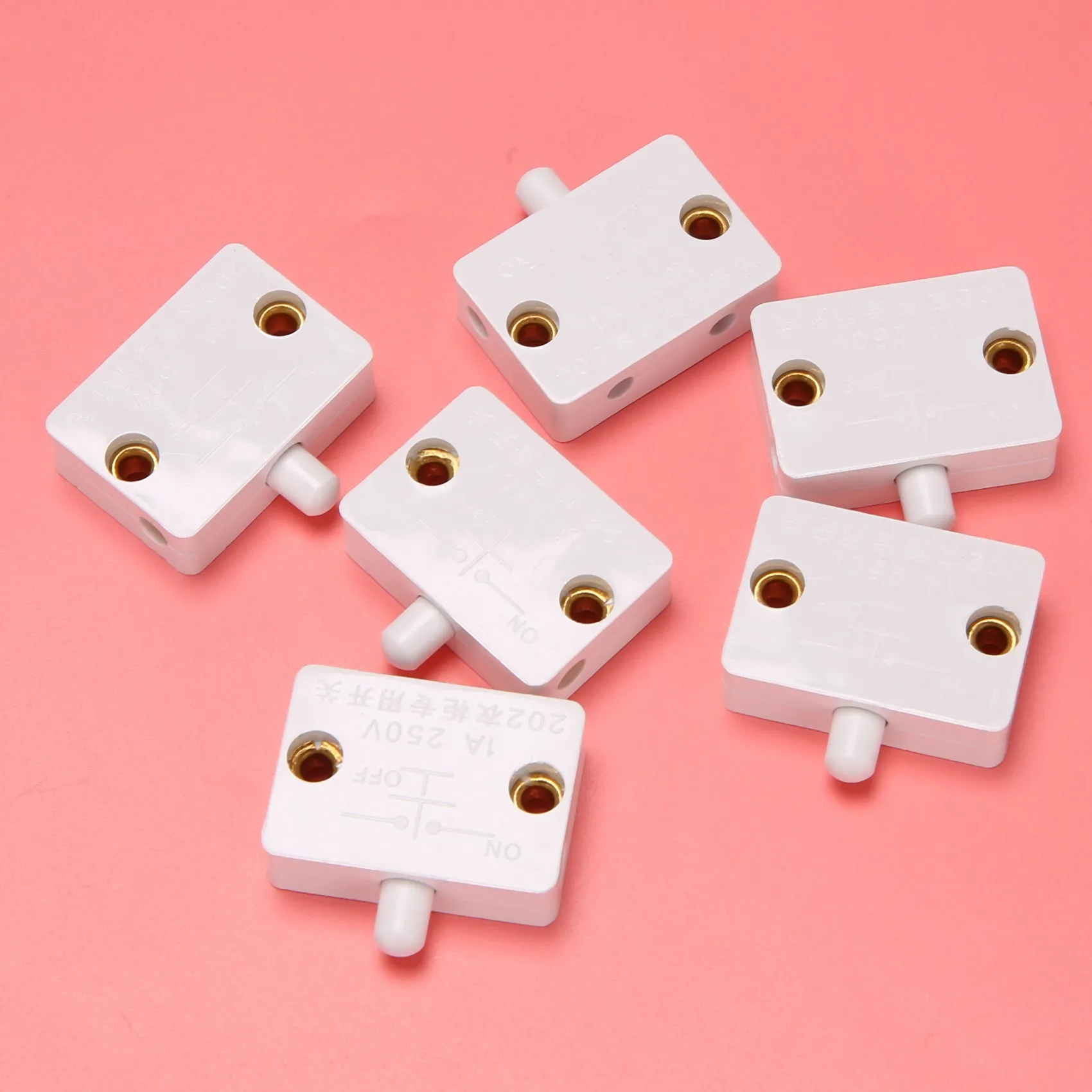 6Pcs Door Led Switch for Closet Light,Normally Closed Cabinet Electrical Lamp Switches,for Closet Pantry Cabinet White