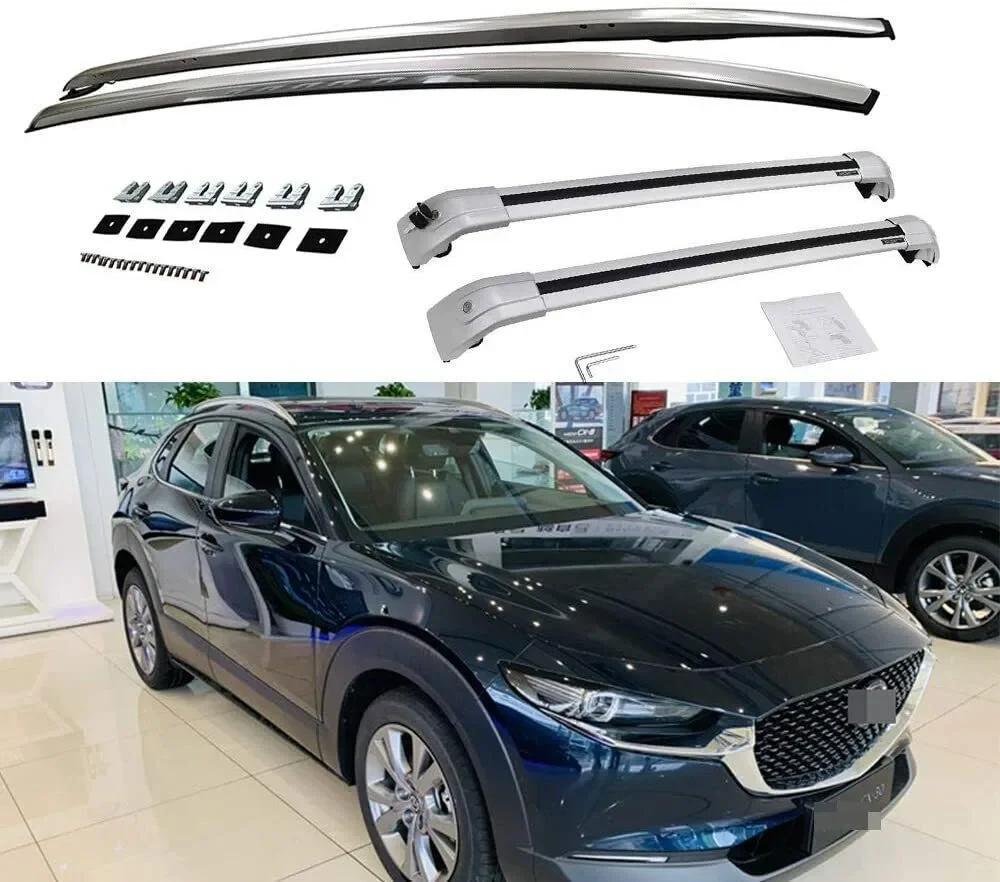 

4 шт. рейки на крышу, поперечные рейки, перекладины для Mazda CX-30 CX30 2020-2023