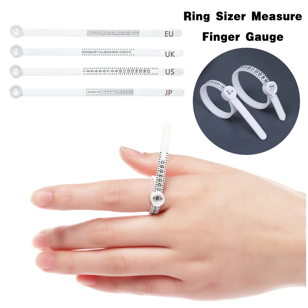 Ring Sizer Meet Officiële Vingermaat Meter Met Vergrootglas Trouwring Band Mannen Dames Maat A-Z Echte Tester Uk/Us/Eu/Jp