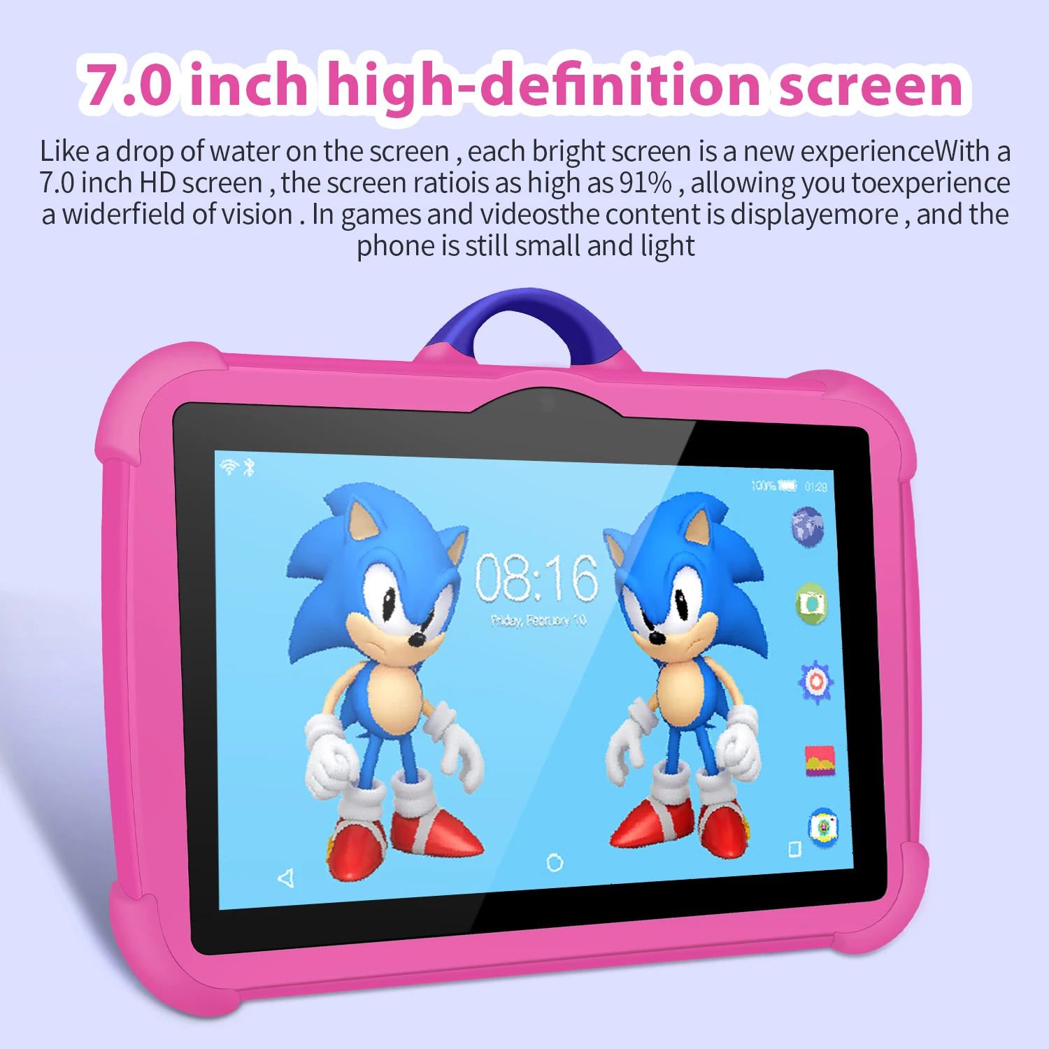 Tablet infantil Quad Core Android 13, 4GB RAM, 64GB ROM, aprendizagem, jogos de educação, novo, 7 ", 4000 mAh, 2022