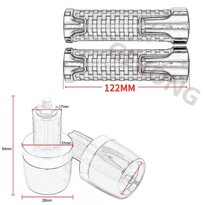 For SYM CRUISYM GTS 300 GTS 300i JOYMAX Z 125 250 300 MAXSYM 400i TL500 TL508 Motorcycle Hand Grips Handle Bar End Cap