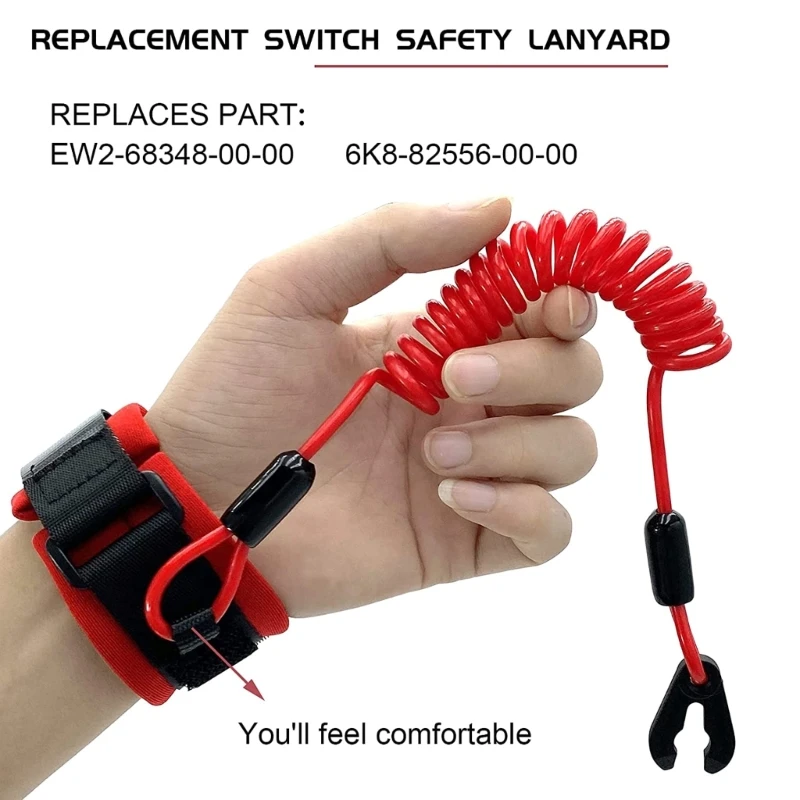 2023 New Marine Engine Boat Motor Stop Safety Lanyard Tether