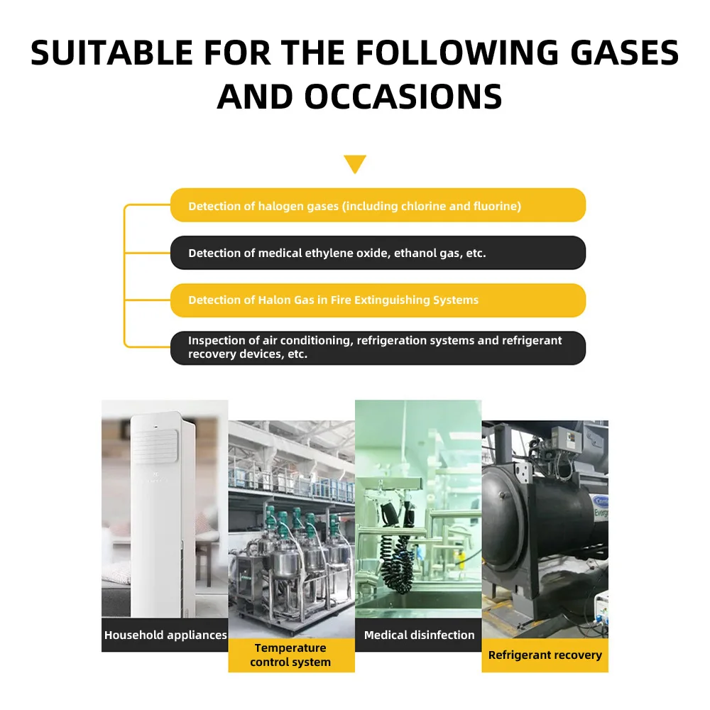 SW-743A/SW-713A 0~1000/0~2000PPM Halogen Detector Air Conditioning Refrigeration System Detect Tool CO Detector Vibration Alarm