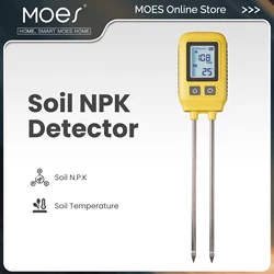 MOES Soil NPK Temperature Sensor Nitrogen Phosphorus Potassium Detector Nutrient Fertility Meter Tester Garden Farm Greenhouse